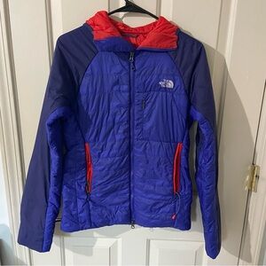 The North Face Purple and Red Hooded Jacket